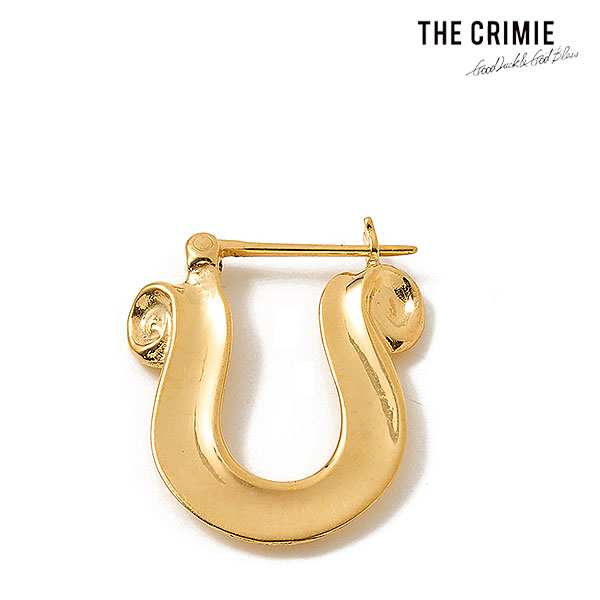 CRIMIE クライミー LETTER RIBBON HORSE SHOE PIERCE 24KDP ピアス atfacc