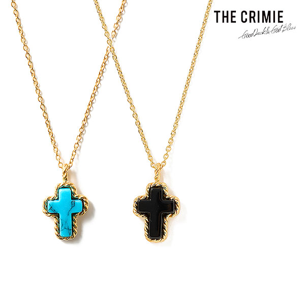 CRIMIE クライミー STONE CROSS SILVER NECKLACE 24KDP ネックレス atfacc