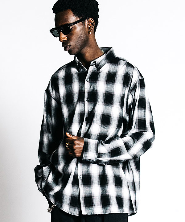 2026 春夏 先行予約 2月中旬〜下旬入荷予定 CRIMIE クライミー OMBRE CHECK B.D L/S WIDE SHIRT シャツ キャンセル不可 atftps 2026 春夏 先行予約 2月中旬〜下旬入荷予定 CRIMIE クライミー OMBRE CHECK B.D L/S WIDE SHIRT シャツ キャンセル不可 atftps
