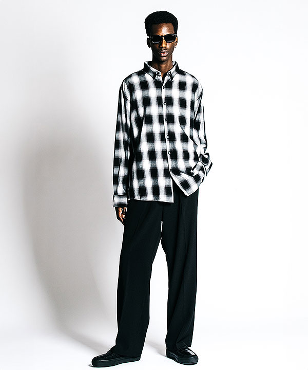 2026 春夏 先行予約 2月中旬〜下旬入荷予定 CRIMIE クライミー OMBRE CHECK B.D L/S WIDE SHIRT シャツ キャンセル不可 atftps 2026 春夏 先行予約 2月中旬〜下旬入荷予定 CRIMIE クライミー OMBRE CHECK B.D L/S WIDE SHIRT シャツ キャンセル不可 atftps