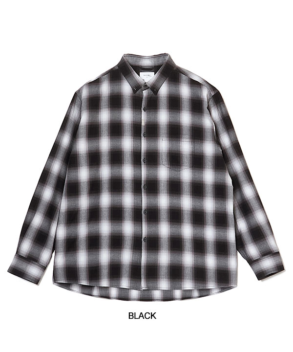 2026 春夏 先行予約 2月中旬〜下旬入荷予定 CRIMIE クライミー OMBRE CHECK B.D L/S WIDE SHIRT シャツ キャンセル不可 atftps 2026 春夏 先行予約 2月中旬〜下旬入荷予定 CRIMIE クライミー OMBRE CHECK B.D L/S WIDE SHIRT シャツ キャンセル不可 atftps