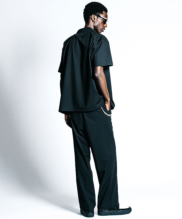 2026 春夏 先行予約 4月上旬〜中旬入荷予定 CRIMIE クライミー TAILORED S/S SHIRT - PIN STRIPE EASY CARE シャツ atftps_10