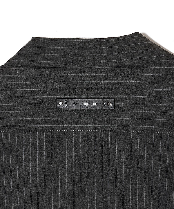 2026 春夏 先行予約 4月上旬〜中旬入荷予定 CRIMIE クライミー TAILORED S/S SHIRT - PIN STRIPE EASY CARE シャツ atftps_13