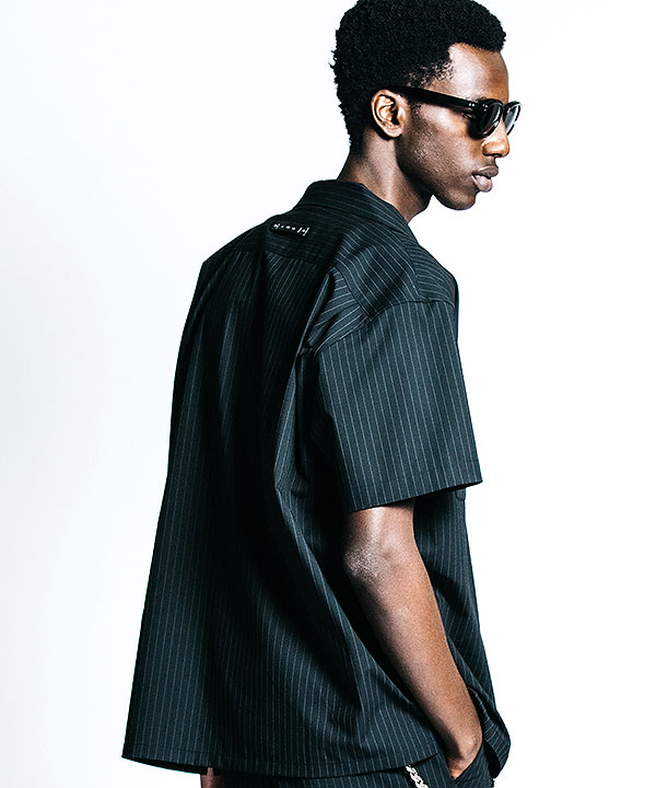 2026 春夏 先行予約 4月上旬〜中旬入荷予定 CRIMIE クライミー TAILORED S/S SHIRT - PIN STRIPE EASY CARE シャツ atftps_5