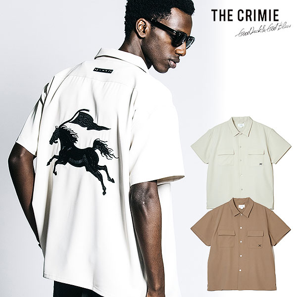 2026 春夏 先行予約 4月上旬〜中旬入荷予定 CRIMIE クライミー TAILORED MUSTANG EMBROIDERY S/S SHIRT - EASY CARE atftps