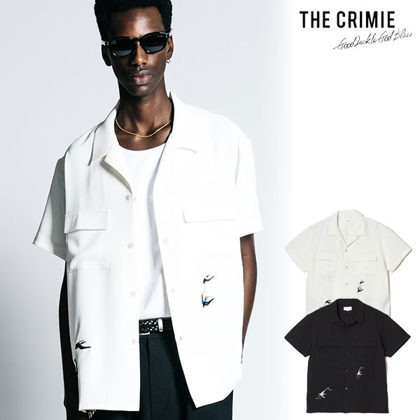 2026 春夏 先行予約 4月上旬〜中旬入荷予定 CRIMIE クライミー TAILORED SWALLOW EMBROIDERY S/S SHIRT - EASY CARE