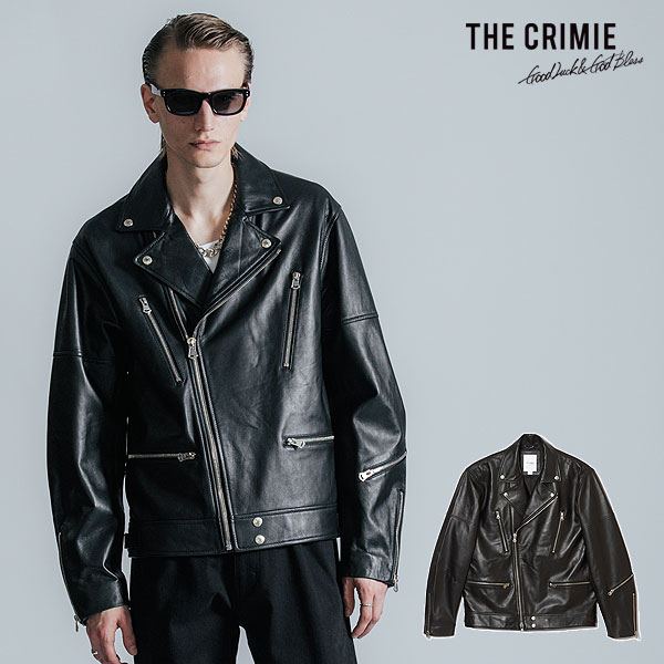 2025 秋冬 先行予約 10月下旬〜11月上旬入荷予定 CRIMIE クライミー W BIKER SPANISH LAMB LEATHER JACKET 送料無料 atfjkt