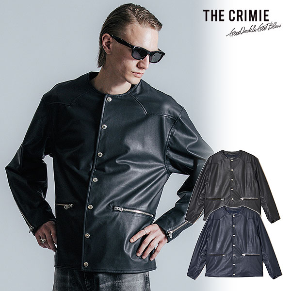 2025 秋冬 先行予約 10月下旬〜11月上旬入荷予定 CRIMIE クライミー LAMB LEATHER RIDERS CARDIGAN キャンセル不可 atftps
