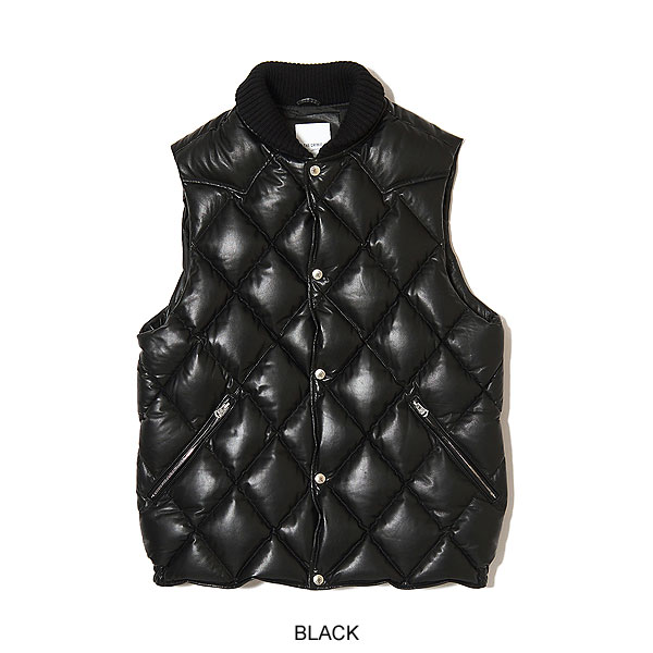 CRIMIE クライミー DIAMOND QUILT LAMB LEATHER DOWN VEST ベスト atfjkt