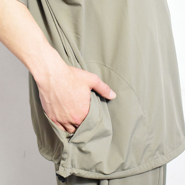 【ARTIF Original】 Cruisin' クルージン STRETCH NYLON PULLOVER -BEIGE- Tシャツ ドルマンスリーブ ストレッチナイロン atftps