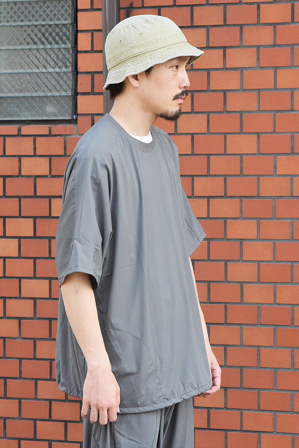 【ARTIF Original】 Cruisin' クルージン STRETCH NYLON PULLOVER -CHARCOAL- Tシャツ ドルマンスリーブ ストレッチ atftps