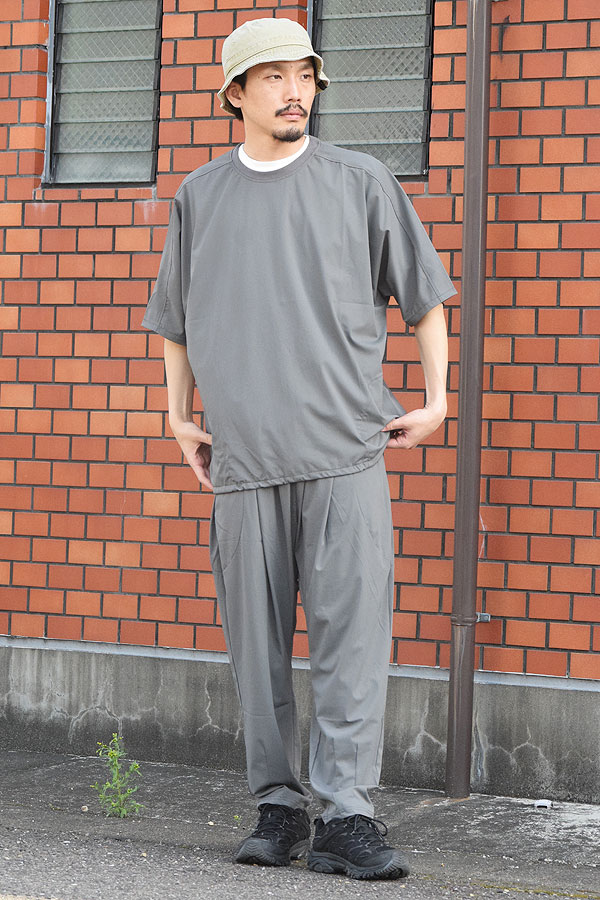 【ARTIF Original】 Cruisin' クルージン STRETCH NYLON PULLOVER -CHARCOAL- Tシャツ ドルマンスリーブ ストレッチ atftps