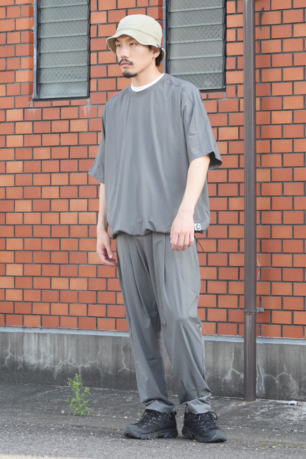 【ARTIF Original】 Cruisin' クルージン STRETCH NYLON PULLOVER -CHARCOAL- Tシャツ ドルマンスリーブ ストレッチ atftps