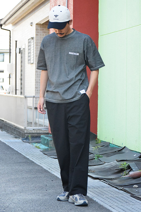 【ARTIF Original】 Cruisin' クルージン WIDE STRAIGHT COTTON NYLON PANTS -BLACK- パンツ イージーパンツ 送料無料 atfpts