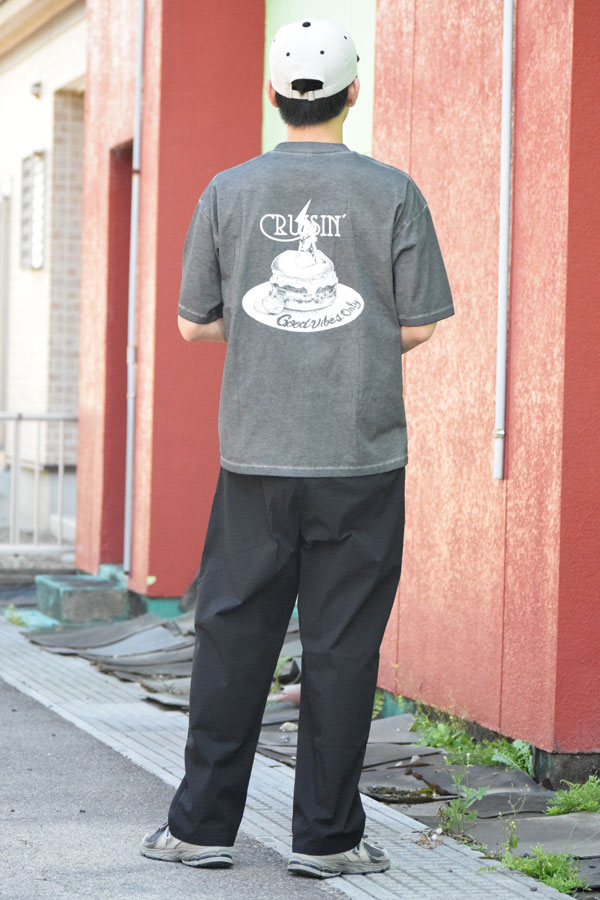【ARTIF Original】 Cruisin' クルージン WIDE STRAIGHT COTTON NYLON PANTS -BLACK- パンツ イージーパンツ 送料無料 atfpts