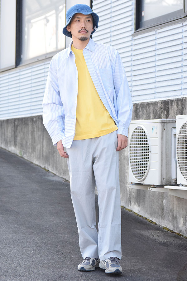 【ARTIF Original】 Cruisin' クルージン WIDE STRAIGHT COTTON NYLON PANTS -L.GRAY- パンツ イージーパンツ 送料無料 atfpts