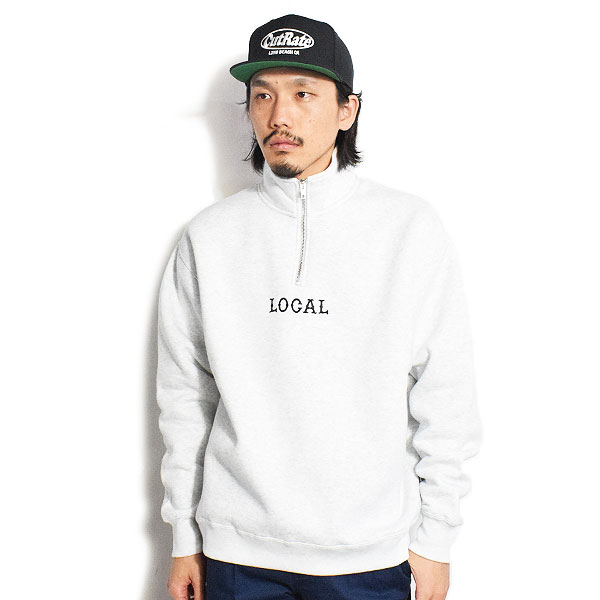 トップス CUTRATE CLASSIC LOCAL LOGO HALF ZIP CUTRATE カットレイト CLASSIC LOCAL LOGO EMBROIDERY HALF ZIP