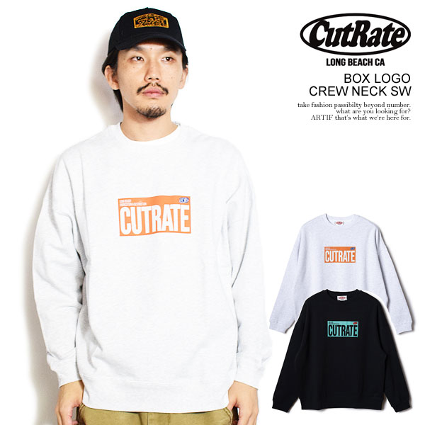 CUTRATE カットレイト CUTRATE BOX LOGO CREW NECK SW メンズ スウェット トレーナー atftpsの通販は 8,217円
