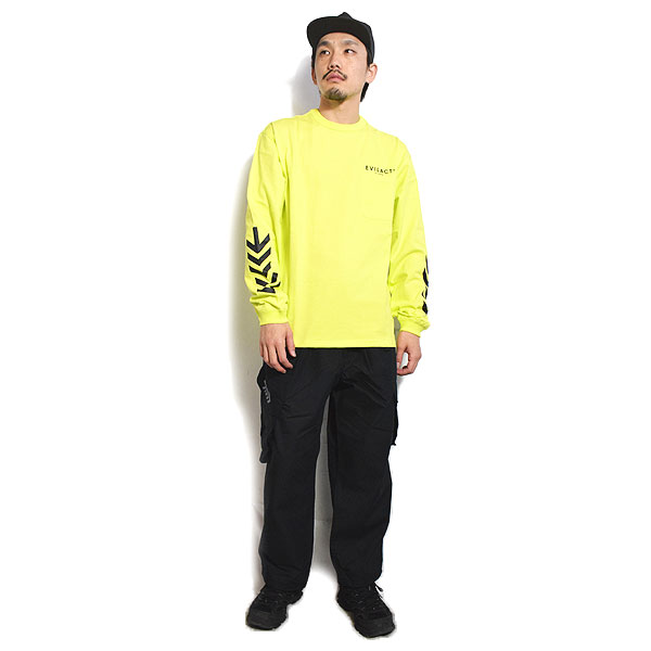 EVILACT イーブルアクト FLAG LS メンズ Tシャツ 長袖 ロンT バイカー