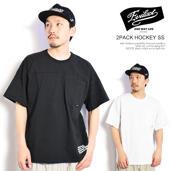 EVILACT イーブルアクト 2PACK HOCKEY SS メンズ Tシャツ 半袖 ホッケーシャツ パックTシャツ 2枚入り 送料無料 ストリート atftps