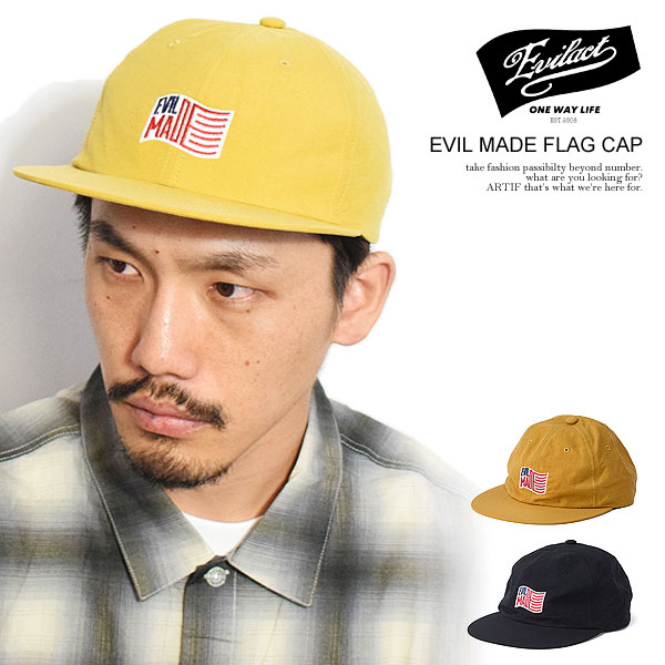 EVILACT イーブルアクト EVIL MADE FLAG CAP メンズ キャップ ナイロンキャップ 6パネルキャップ ストリート atfcap