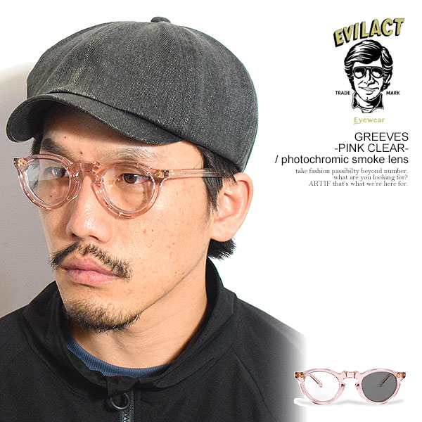 EVILACT EYEWEAR イーブルアクト アイウェア GREEVES -PINK CLEAR- / photochromic smoke lens メンズ サングラス atfacc 13,068円