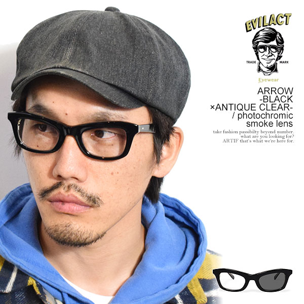 EVILACT EYEWEAR イーブルアクト アイウェア ARROW -BLACK×ANTIQUE 
