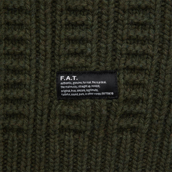 50％OFF SALE セール FAT エフエーティー GEOLINE メンズ ニット セーター クルーネック 送料無料 ストリート atftps