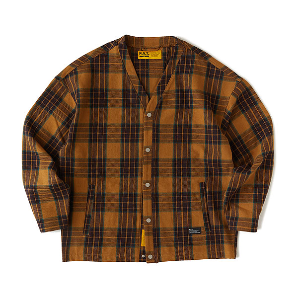 50％OFF SALE セール FAT エフエーティー FLANNOGANメンズ 長袖 スウェット カーディガン カットソー ストリート atftps