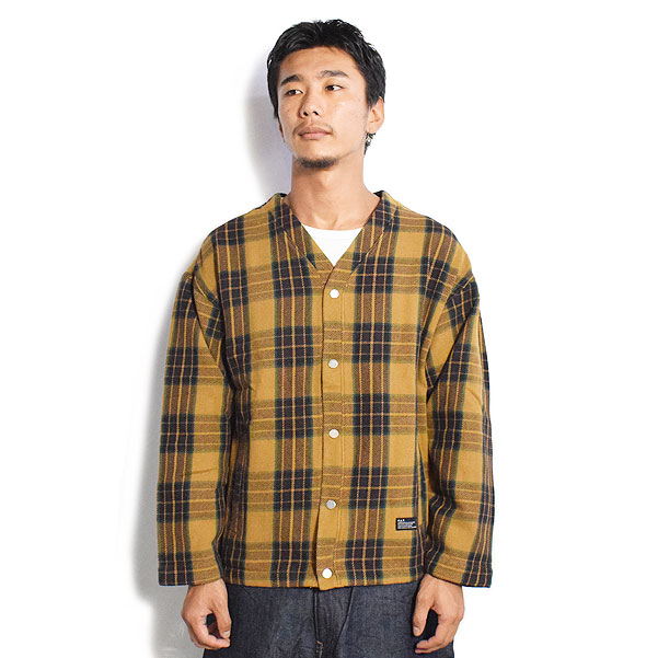 50％OFF SALE セール FAT エフエーティー FLANNOGANメンズ 長袖 スウェット カーディガン カットソー ストリート atftps