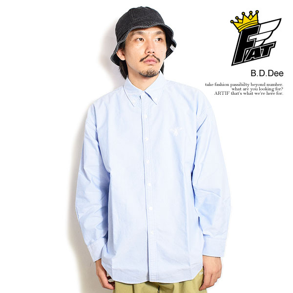 FAT エフエーティー BeeDee メンズ シャツ 長袖 ボタンダウンシャツ ビッグシルエット 送料無料 ストリート atftpsの通販は