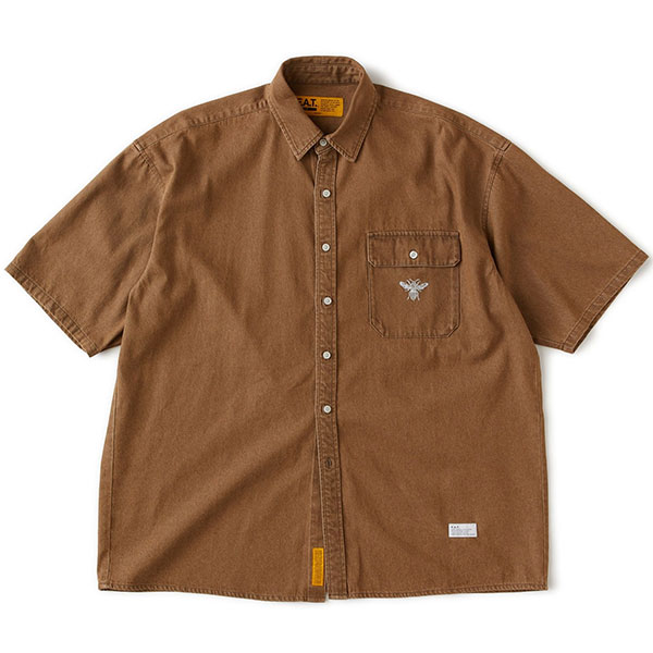 FAT エフエーティー BEEJEAN メンズ シャツ 半袖 デニムシャツ ビッグシルエット ワークシャツ 送料無料 ストリート atftps_7