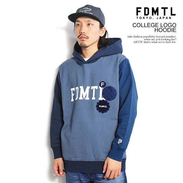 40％OFF SALE セール FDMTL ファンダメンタル COLLEGE LOGO HOODIE メンズ パーカー プルオーバー atftps