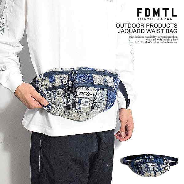 FDMTL ファンダメンタル OUTDOOR PRODUCTS JAQUARD WAIST BAG メンズ ウエストバッグ ヒップバッグ 別注 送料無料 atfacc