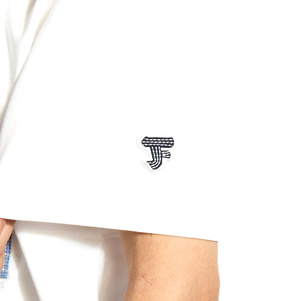FDMTL ファンダメンタル PATCHWORK TEE -WHITE- メンズ Tシャツ 半袖 パッチワーク インディゴ atftpsの通販は