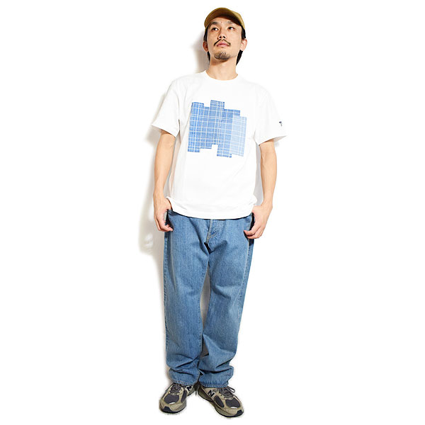 FDMTL ファンダメンタル PATCHWORK TEE -WHITE- メンズ Tシャツ 半袖 パッチワーク インディゴ atftpsの通販は