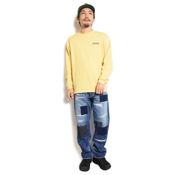 FDMTL ファンダメンタル CLASSIC FIT DENIM CS128 メンズ パンツ デニム デニムパンツ インディゴ パッチワーク 送料無料 atfpts_5