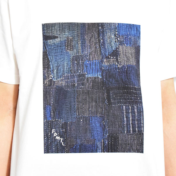 FDMTL ファンダメンタル PRINTED BORO TEE -WHITE- メンズ Tシャツ 半袖Tシャツ 襤褸 送料無料 ストリート atftps