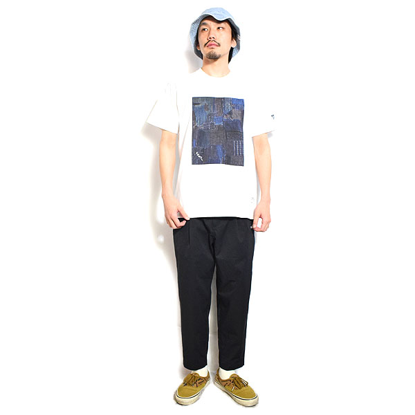 FDMTL ファンダメンタル PRINTED BORO TEE -WHITE- メンズ Tシャツ 半袖Tシャツ 襤褸 送料無料 ストリート atftps