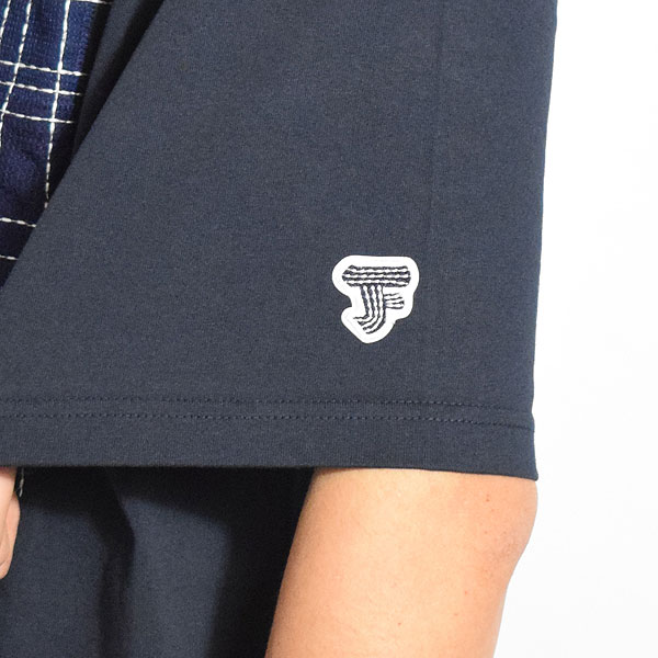 FDMTL ファンダメンタル BORO EMBROIDERED TEE -NAVY- メンズ Tシャツ 半袖Tシャツ 襤褸 送料無料 ストリート atftps