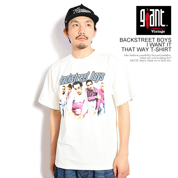 GIANT VINTAGE ジャイアント ヴィンテージ BACKSTREET BOYS I WANT IT THAT WAY T-SHIRT Tシャツ 半袖 ヘビーオンス バンT atftps