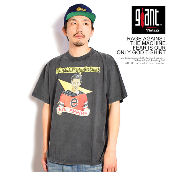GIANT VINTAGE ジャイアント ヴィンテージ RAGE AGAINST THE MACHINE FEAR IS OUR ONLY GOD T-SHIRT Tシャツ 半袖 atftps