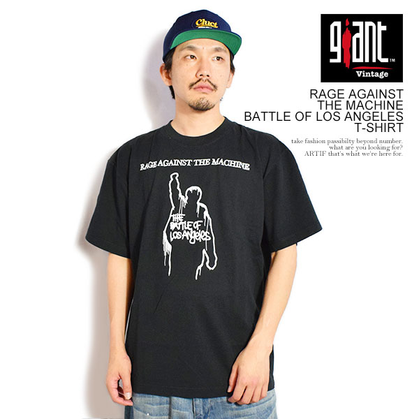 GIANT VINTAGE ジャイアント ヴィンテージ RAGE AGAINST THE MACHINE BATTLE OF LOS ANGELES T-SHIRT Tシャツ 半袖 atftps