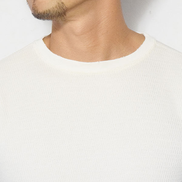 GLAD HAND グラッドハンド WAFFLE L/S T-SHIRT USED -WHITE- メンズ Tシャツ 長袖 ロンT ワッフル ストリート 送料無料 atftps