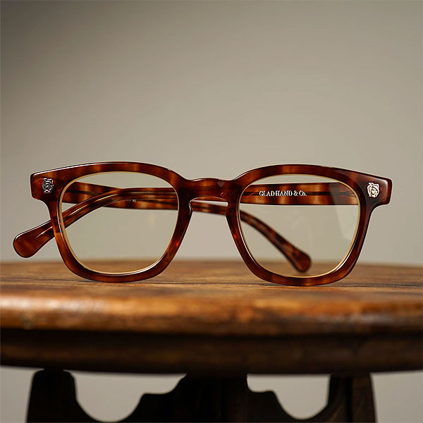 GLAD HAND×丹羽雅彦 グラッドハンド FAMILY CREST WELLINGTON - GLASSES -AMBER- メンズ サングラス ウェリントン atfacc