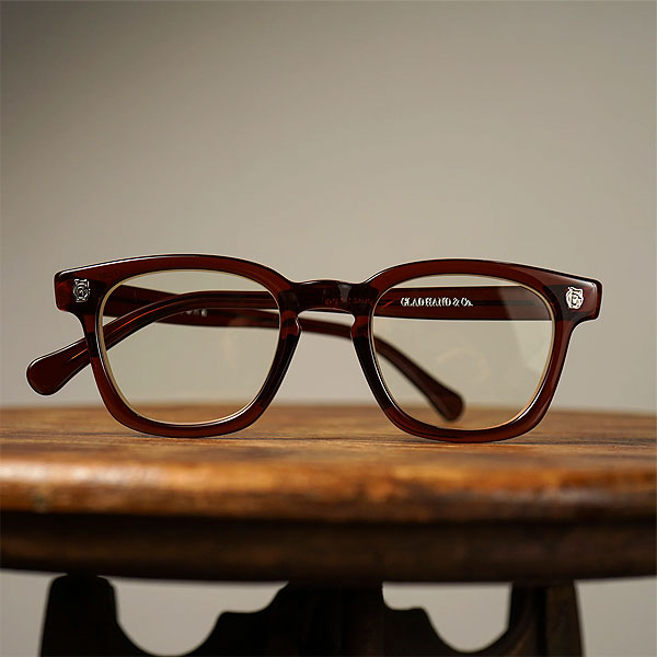 GLAD HAND×丹羽雅彦 グラッドハンド FAMILY CREST WELLINGTON - GLASSES -BROWN- メンズ サングラス ウェリントン atfacc
