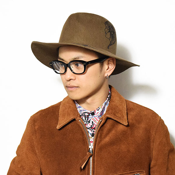 丹羽雅彦×GLAD HAND 丹羽雅彦×グラッドハンド J-IMMY GLASSES ORNAMENT "GOLD" -BLACK- メンズ サングラス atfacc