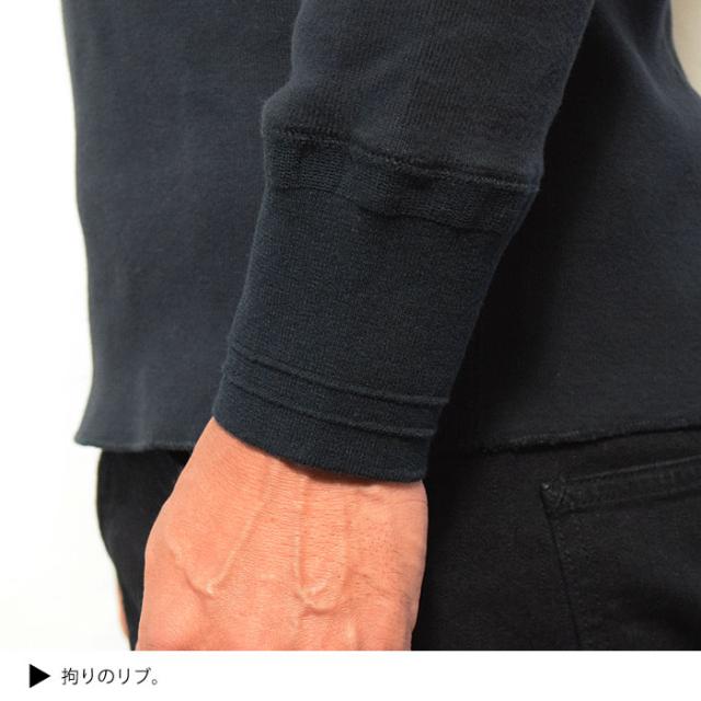 GLAD HAND グラッドハンド THICK HENRY L/S T-SHIRTS -BLACK- メンズ Tシャツ 長袖 ロンT ヘンリーネック ストリート atftps