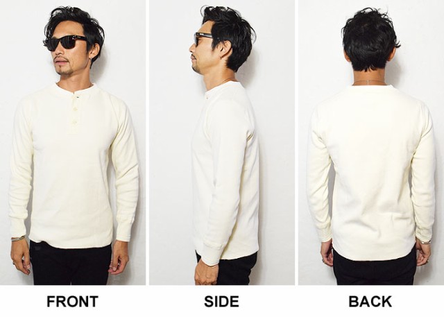 GLAD HAND グラッドハンド THICK HENRY L/S T-SHIRTS -WHITE- メンズ T