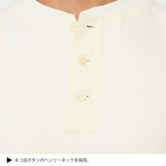 GLAD HAND グラッドハンド THICK HENRY L/S T-SHIRTS -WHITE- メンズ Tシャツ 長袖 ロンT ヘンリーネック ストリート atftps